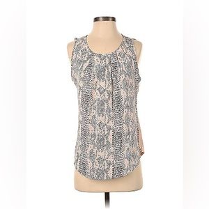 LOFT snakeskin sleeveless shell
